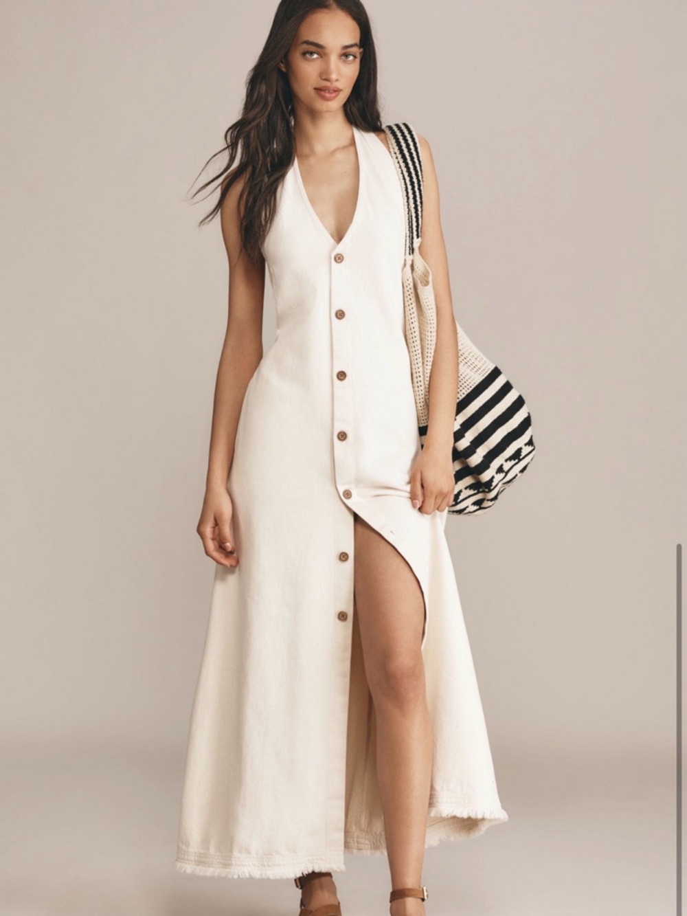 Pilcro Off-White Elastic-Waist Top